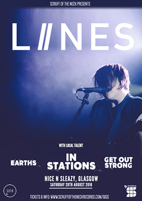 LIINES play Nice n Sleazy, Glasgow, 20 Aug 2016
